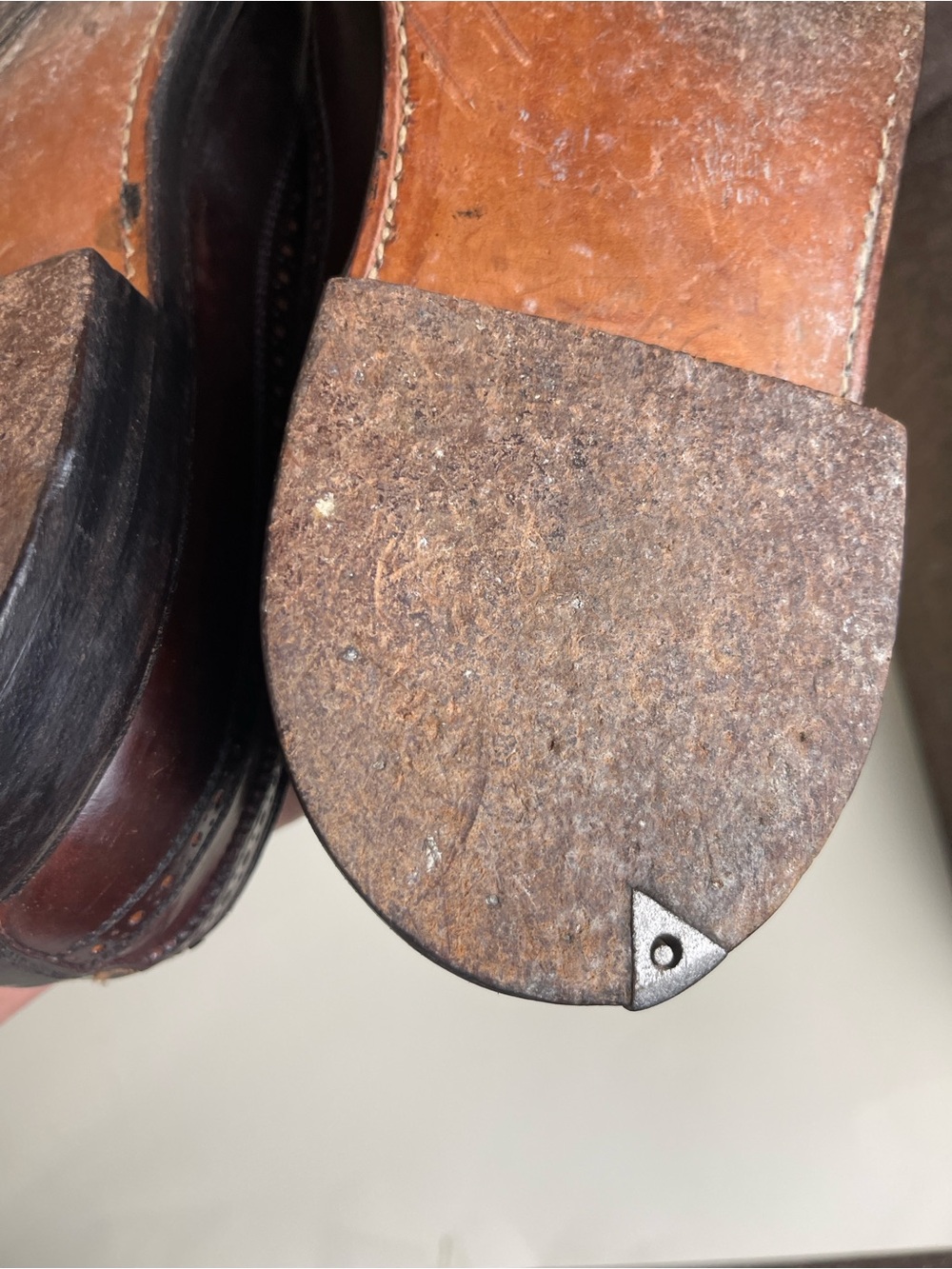 Florsheim Imperial Cordovan Longwing Oxfords V Cleat 93605 Mens 10 D - Picture 15 of 16